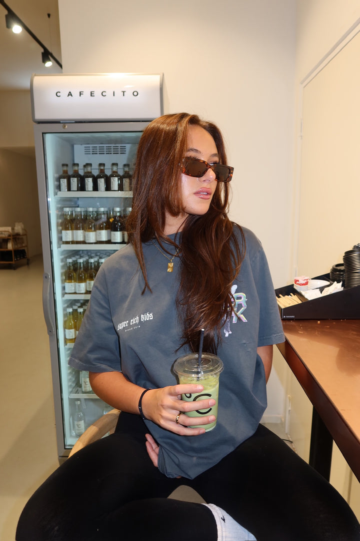 T-Shirt 'Spirit of SRK' Acid Wash Grey