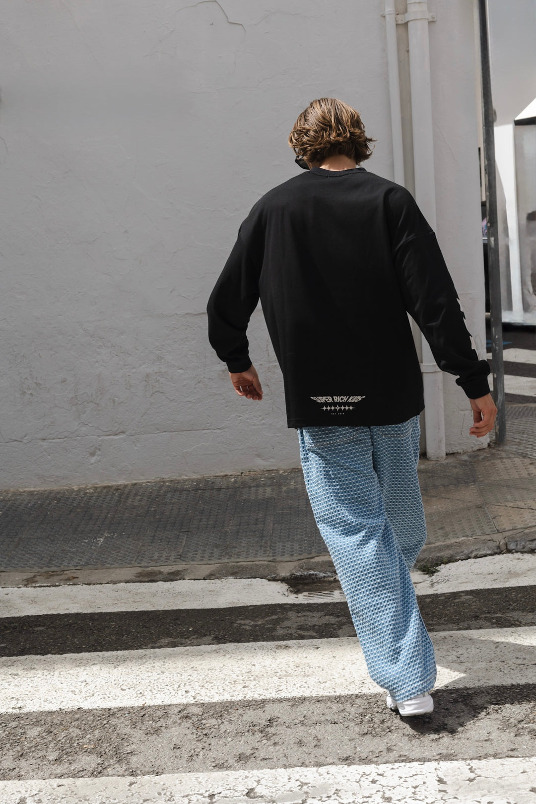 SRK 'PARIS' Oversized Jersey Black & White