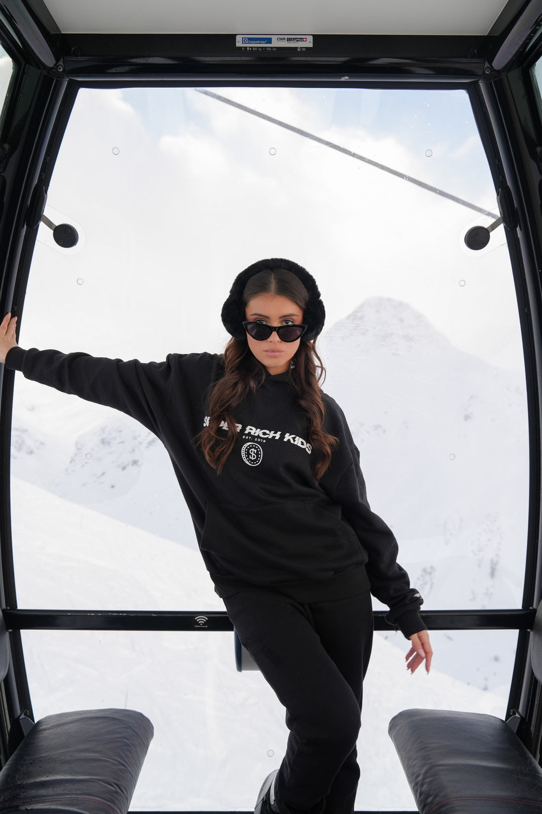 'Super Rich Kids' Joggers Black