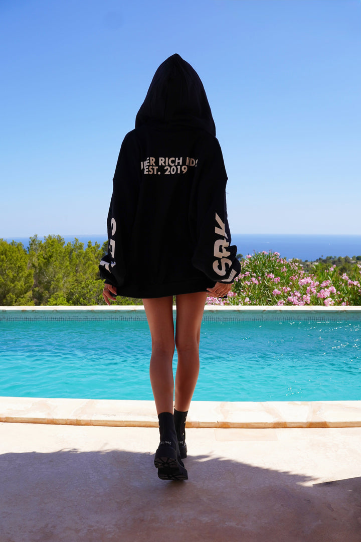 SRK Logo Zip Up Hoodie 'Black & White'