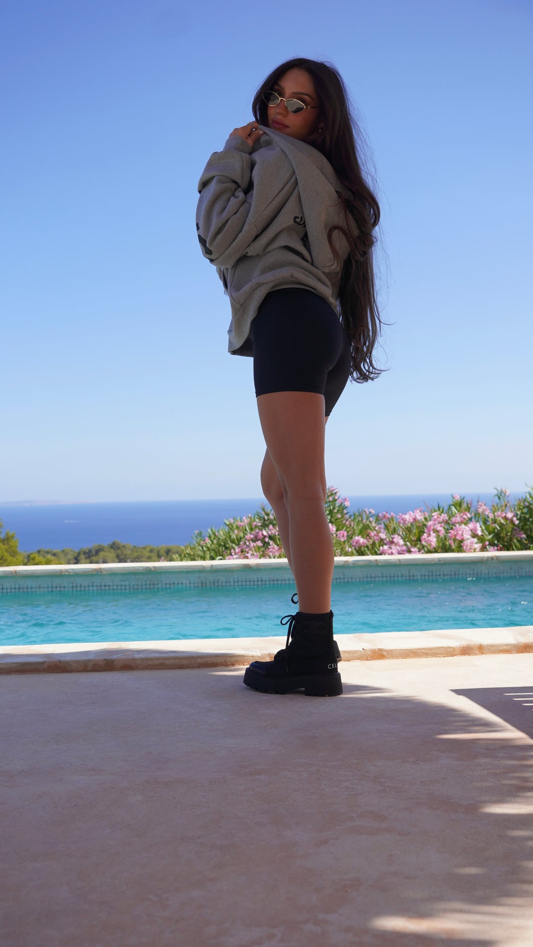 SRK Logo Zip Up Hoodie ‘Grey Melange’