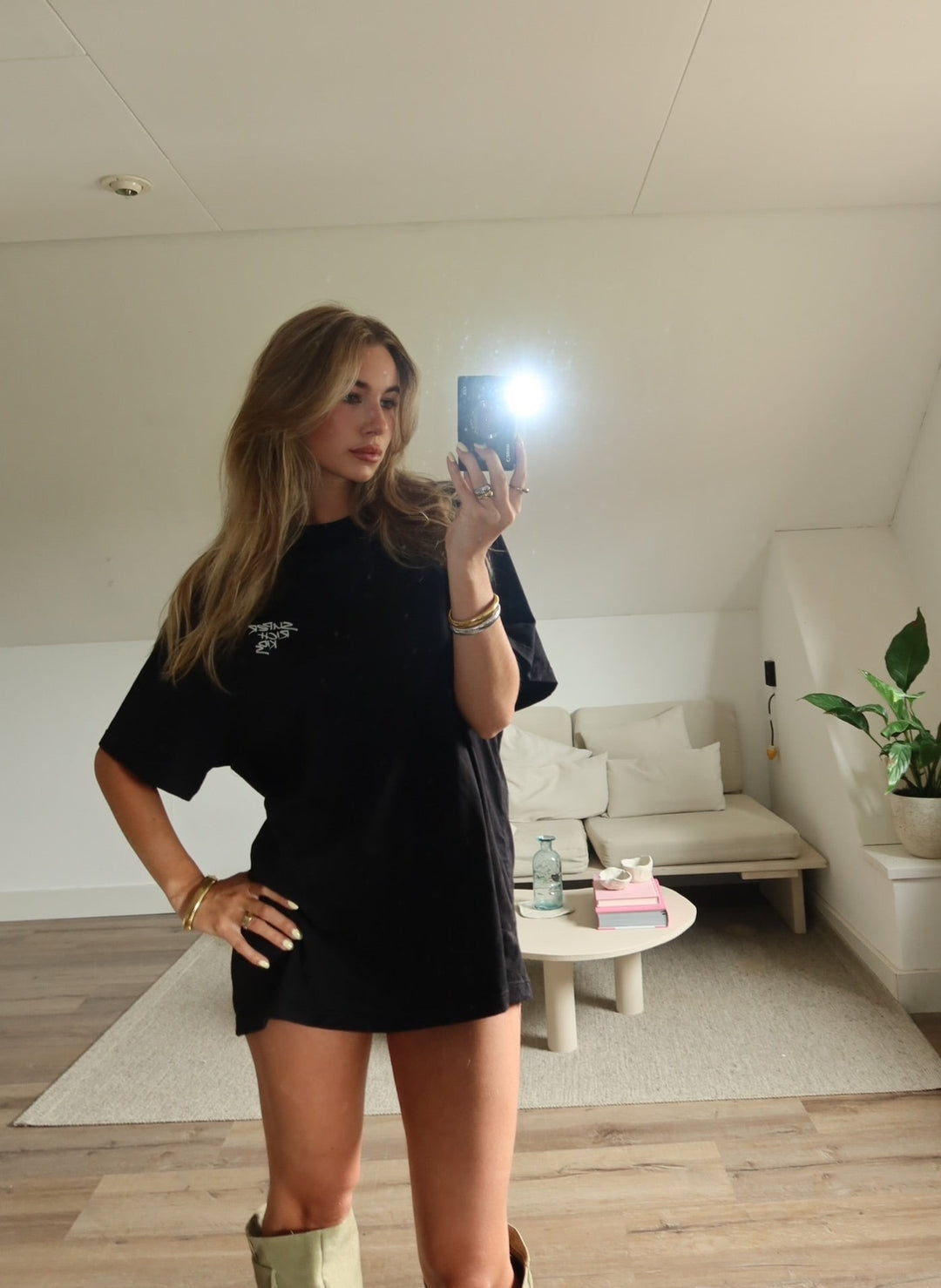 T-Shirt 'Stay Positive' Black