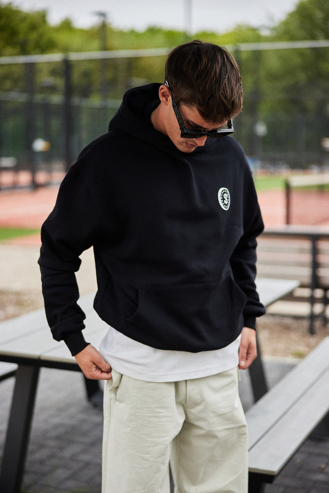 'Super Rich Kids' Hoodie Black & White