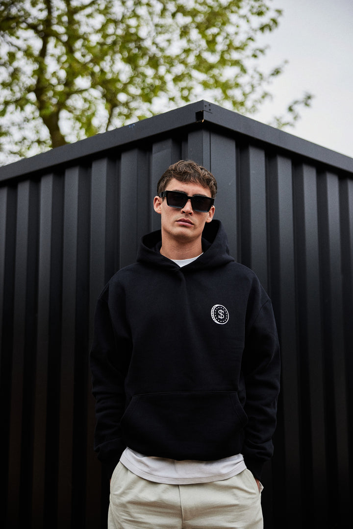 'Super Rich Kids' Hoodie Black & White