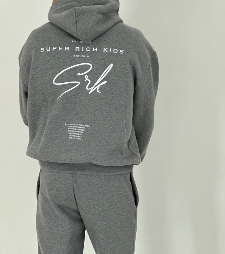 'Signature' Grey Melange Hoodie