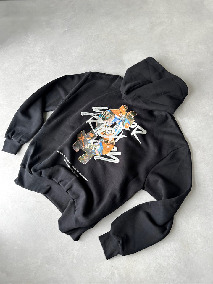 'Stay Positive' Hoodie Black
