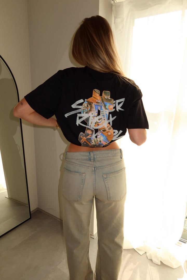 T-Shirt 'Stay Positive' Black