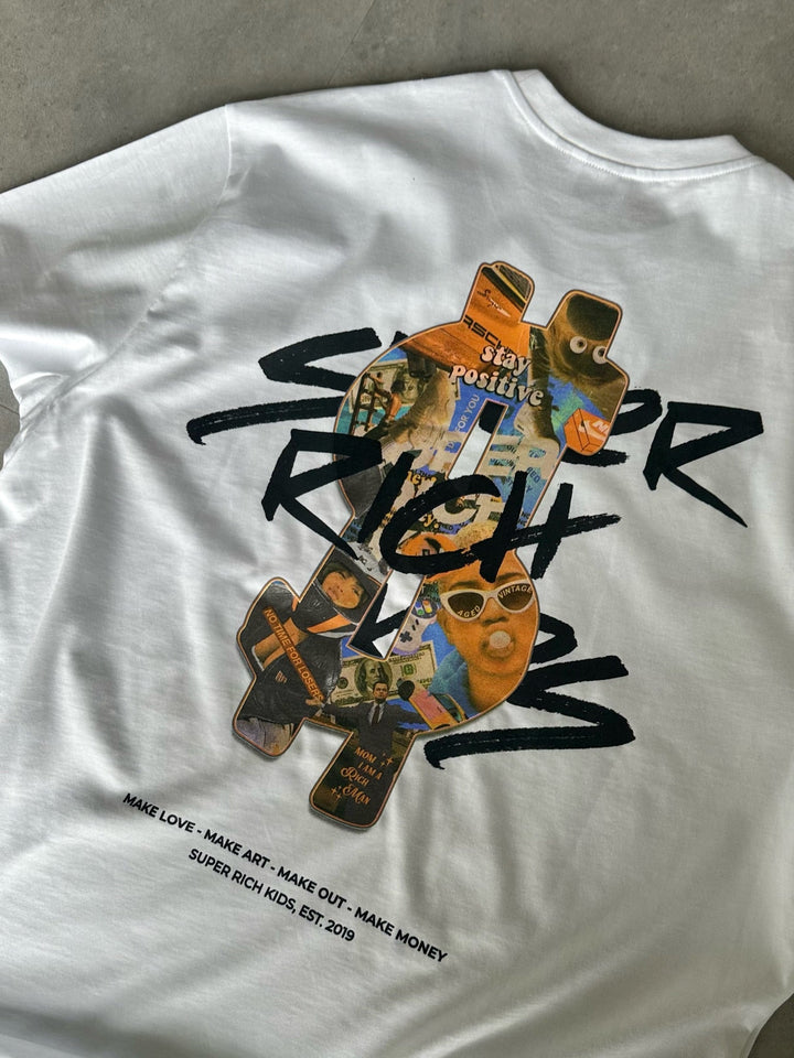 T-Shirt 'Stay Positive' White