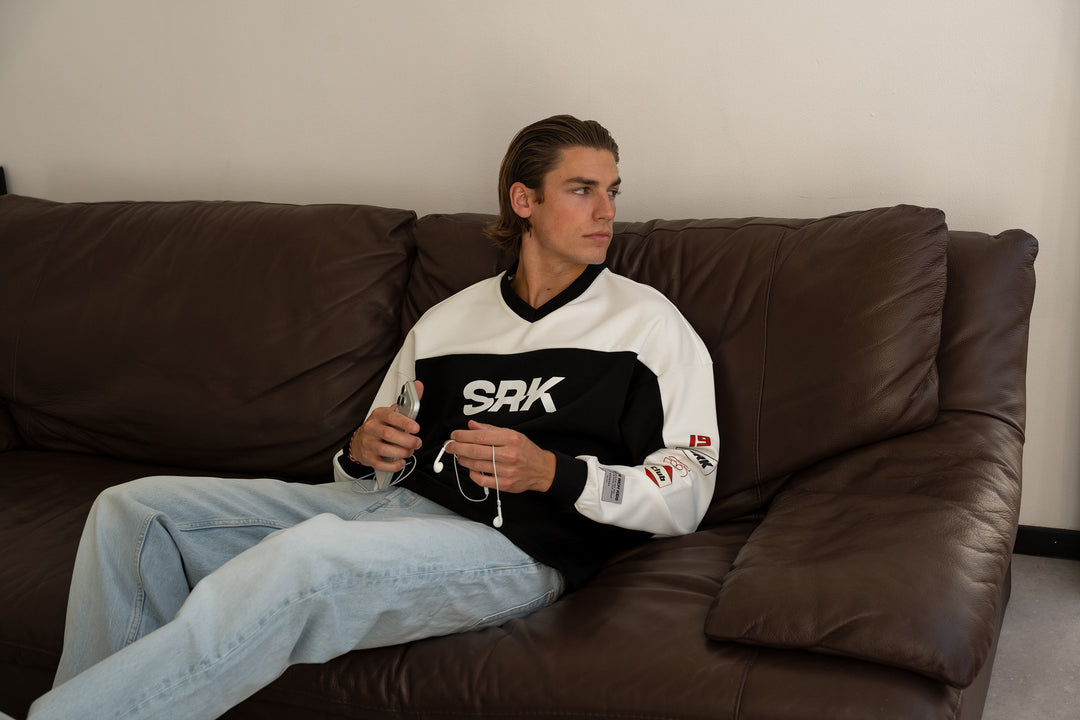 'Monaco Racing' Oversized Jersey 'Black & White'