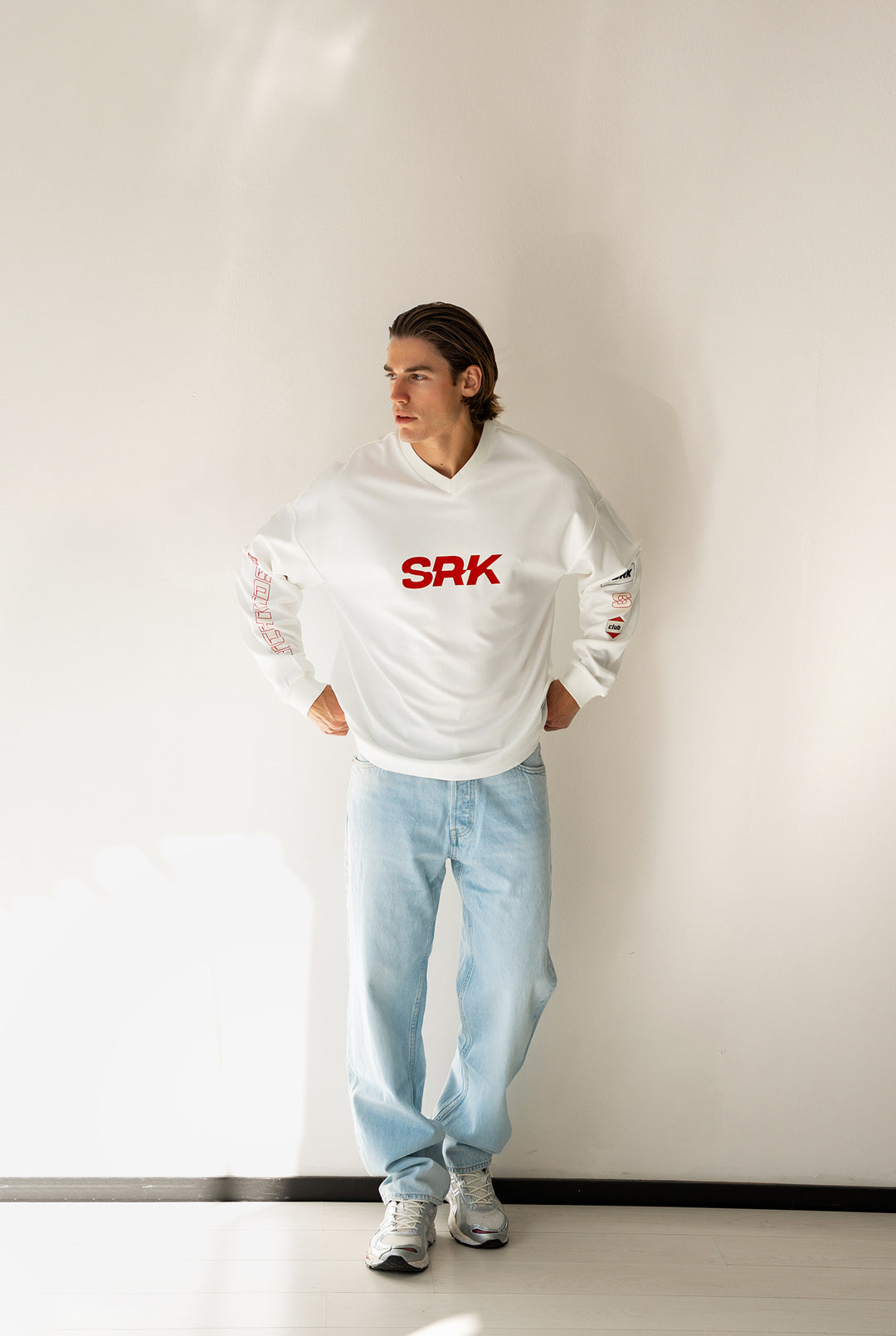 'Monaco Racing' Oversized Jersey 'Off White & Red'