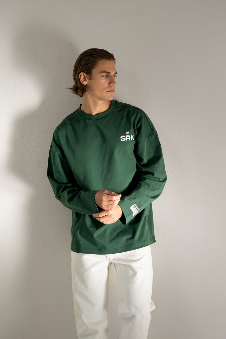 'THE NEW RICH' Longsleeve Tee 'Green'