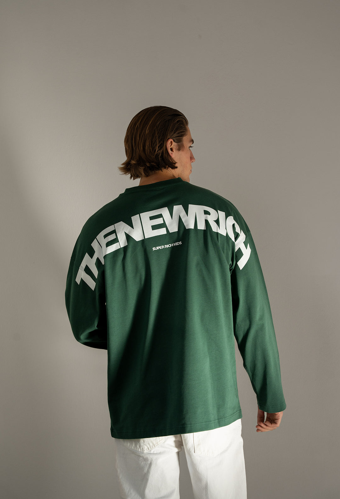 'THE NEW RICH' Longsleeve Tee 'Green'