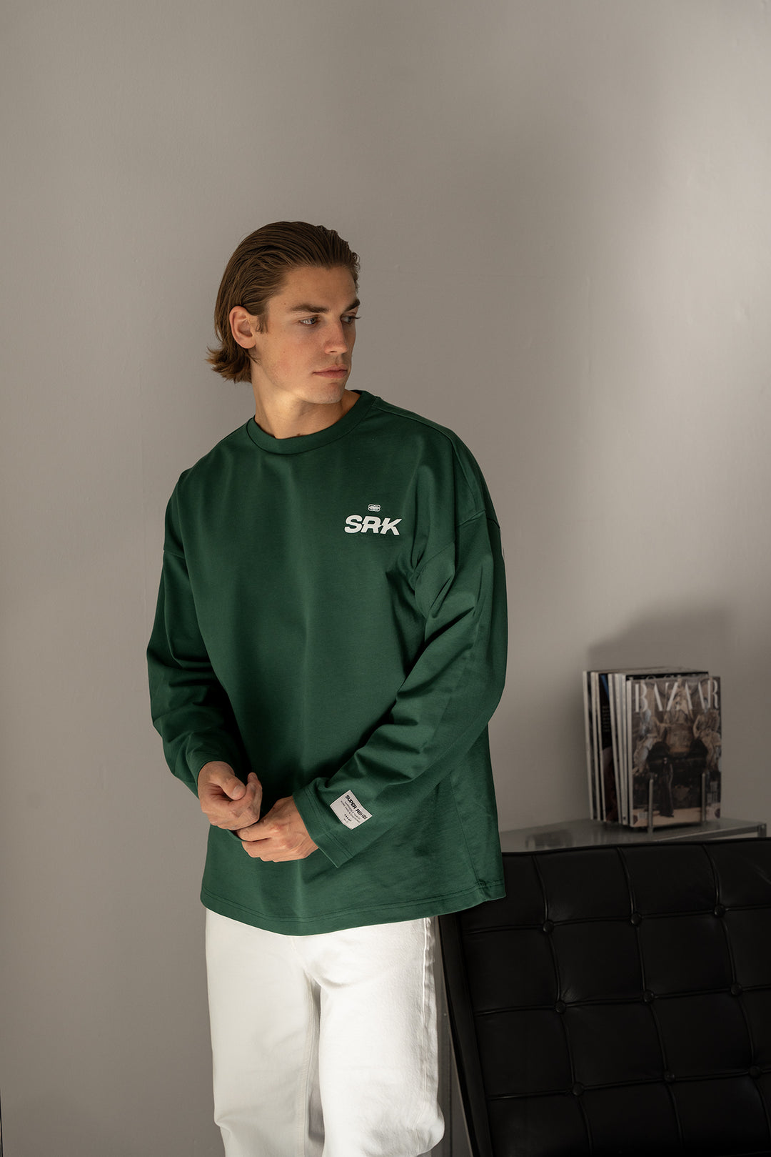 'THE NEW RICH' Longsleeve Tee 'Green'