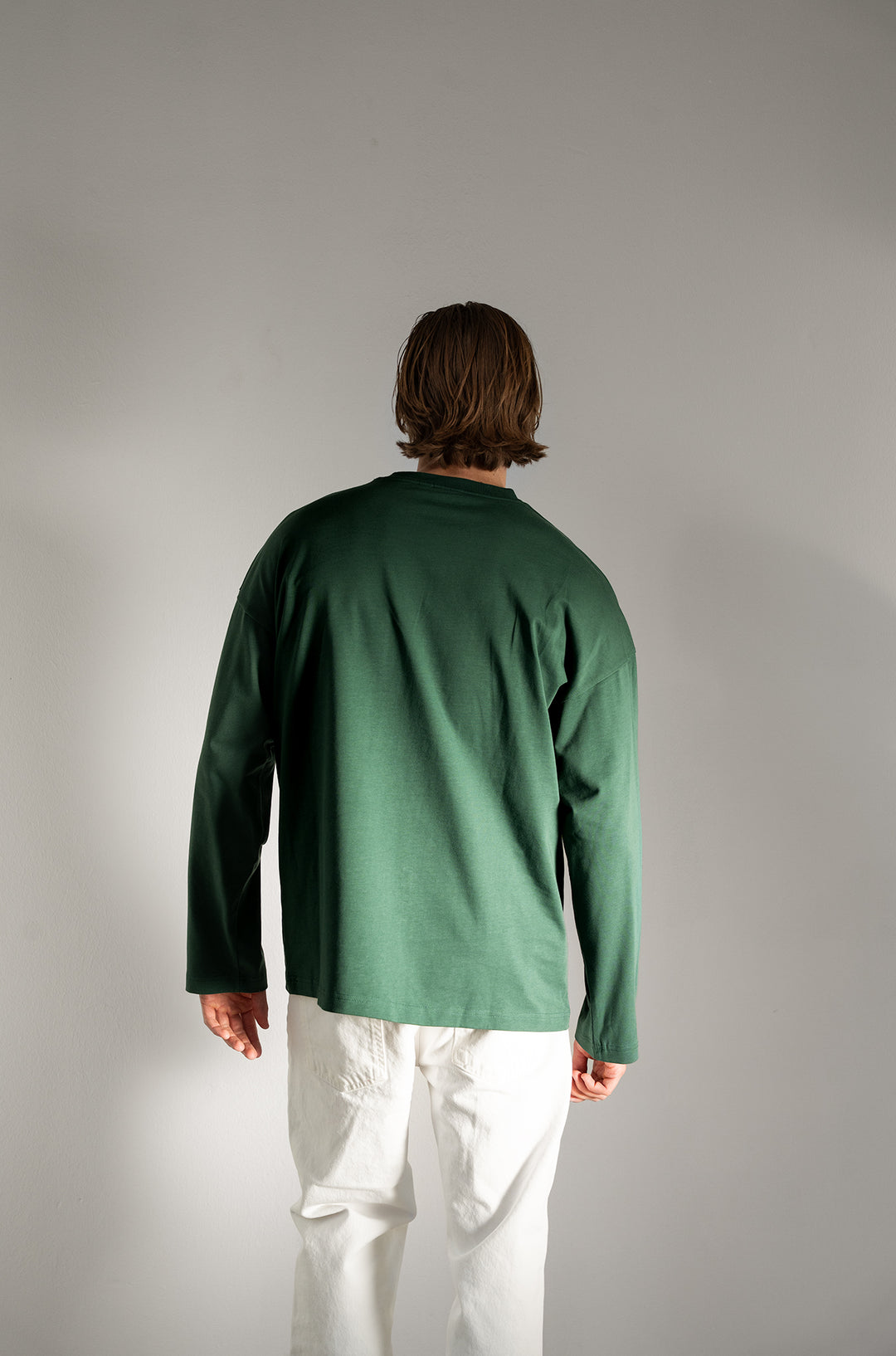 'Rich Life' Longsleeve Tee 'Green & White'