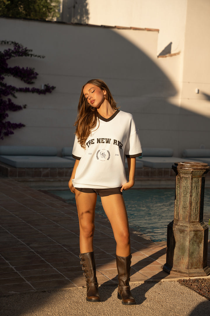 Jersey T-Shirt TNR – Off-white &amp; Brown