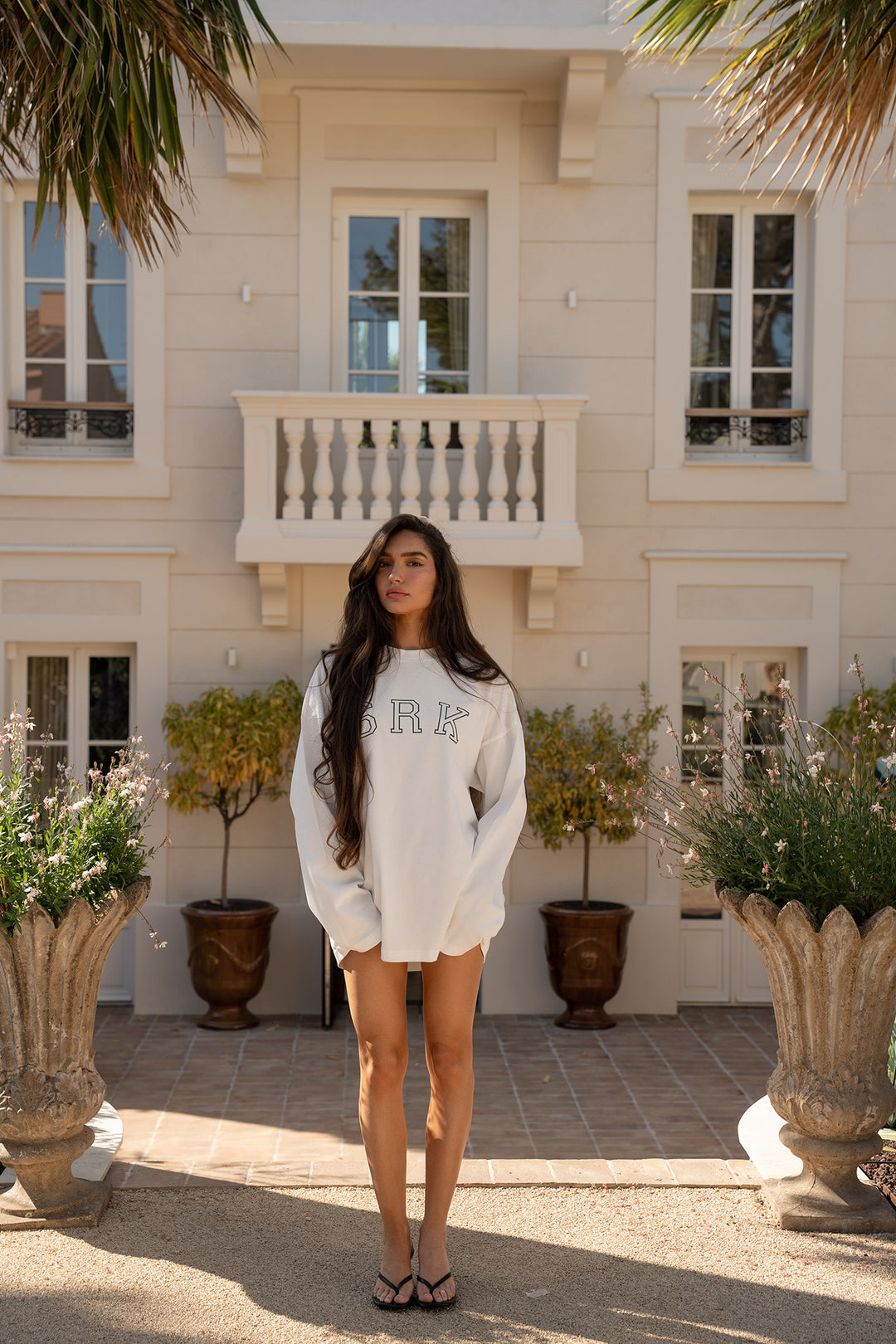 SRK Longsleeve Tee - Off White &amp; Green