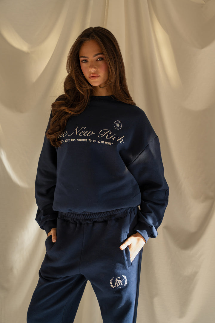 'The New Rich' Sweater 'Navy'