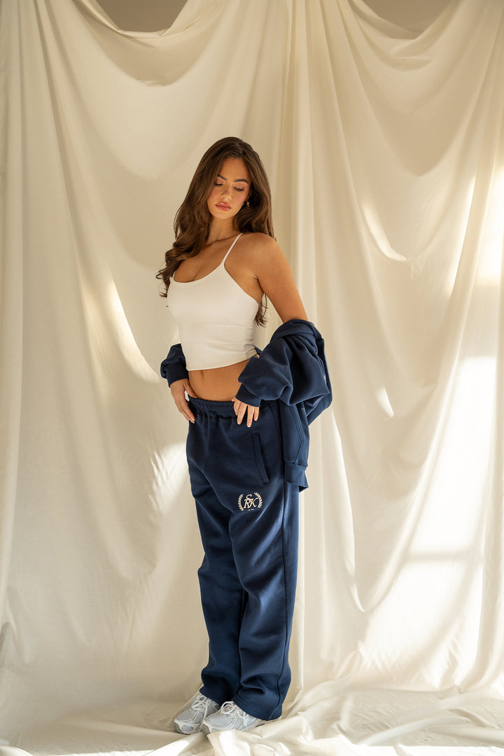 'The New Rich' Zip up Hoodie 'Navy'