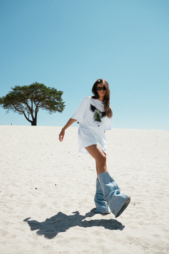 T-Shirt 'Highest in the Room' White & Green