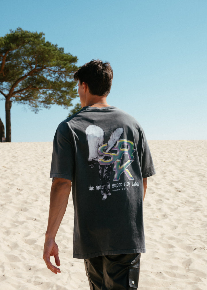 T-Shirt 'Spirit of SRK' Acid Wash Grey