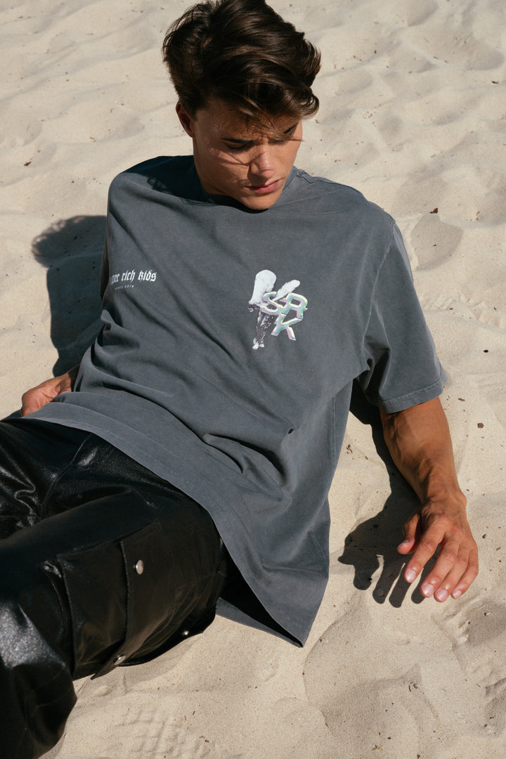 T-Shirt 'Spirit of SRK' Acid Wash Grey