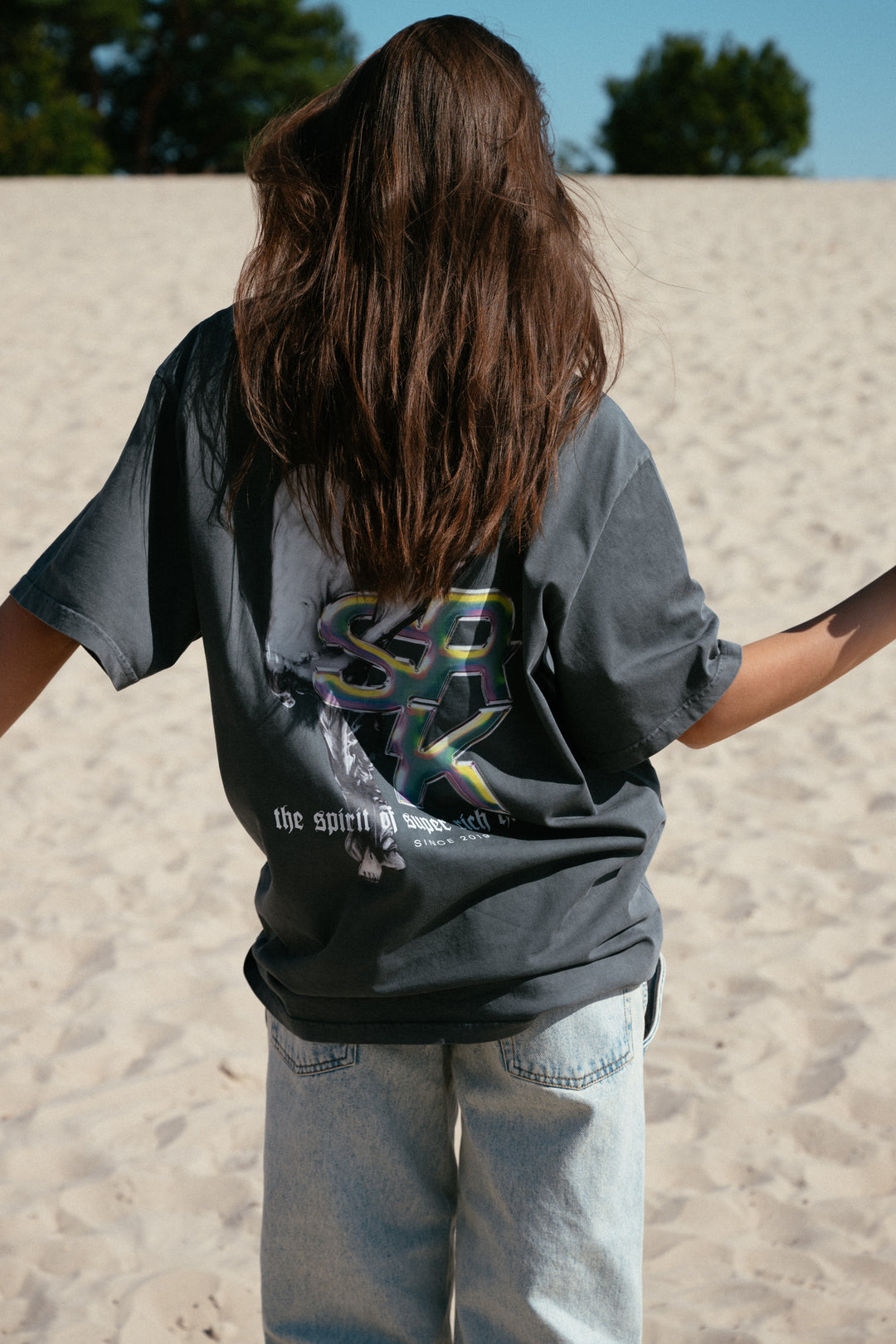 T-Shirt 'Spirit of SRK' Acid Wash Grey