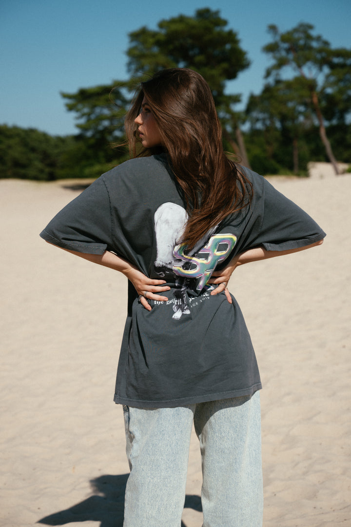 T-Shirt 'Spirit of SRK' Acid Wash Grey