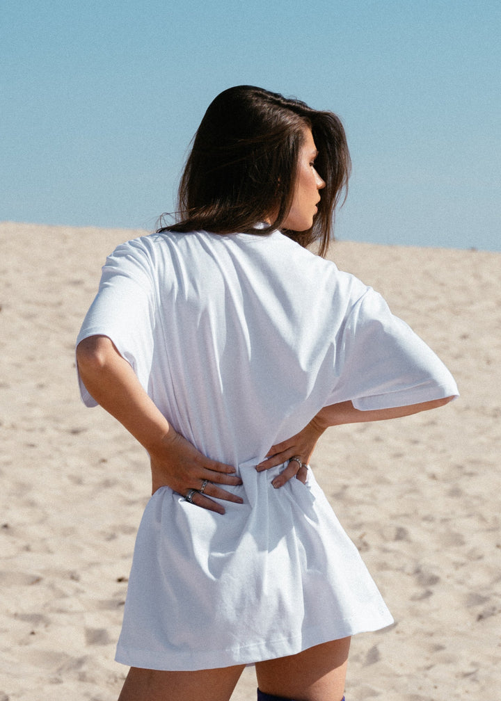 T-Shirt 'Future Rich Kid' Wit met paars