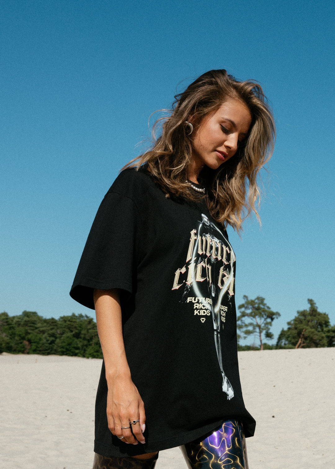 T-Shirt 'Future Rich Kid' Black & Yellow