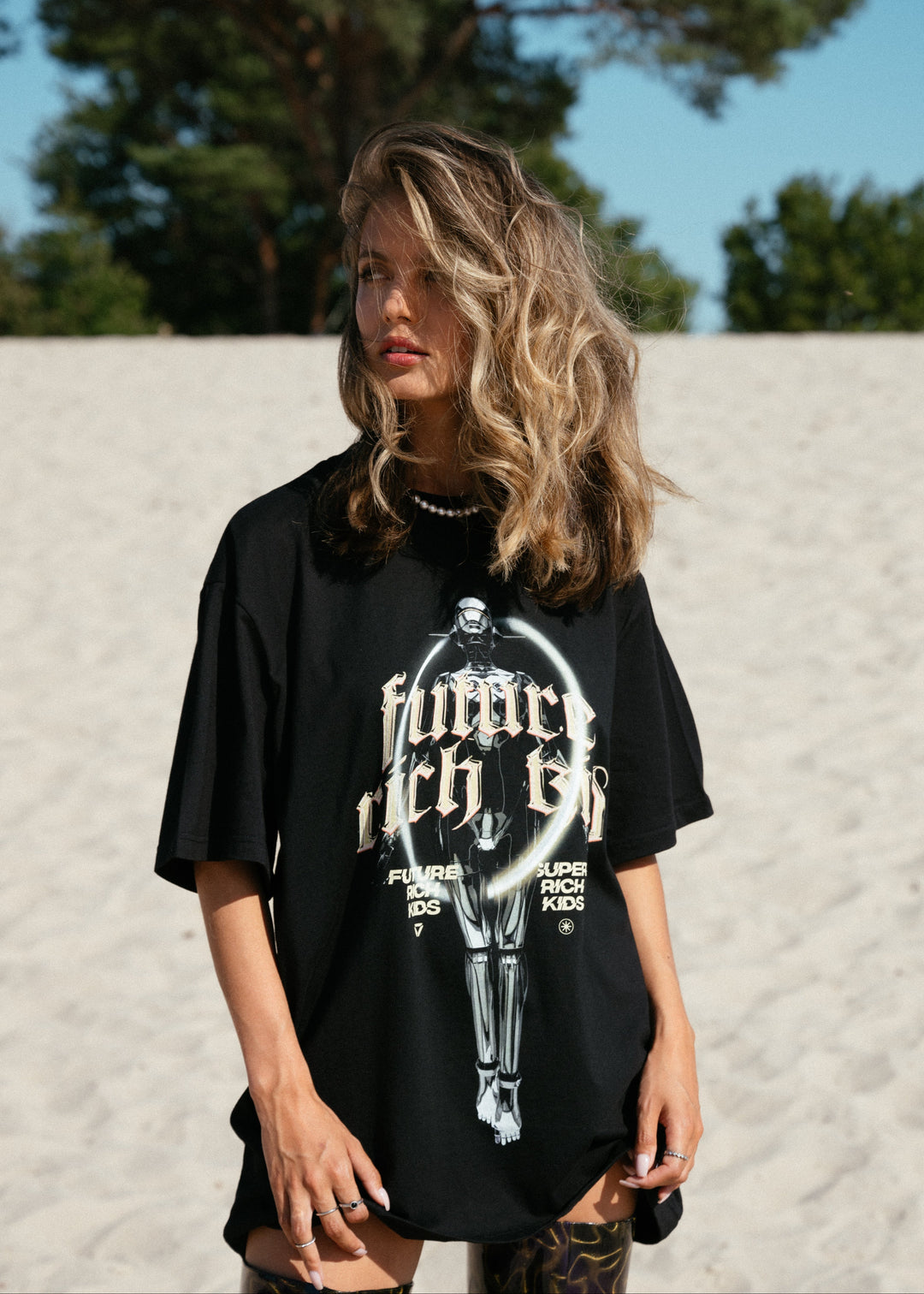 T-Shirt 'Future Rich Kid' Black & Yellow