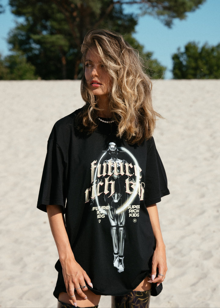 T-Shirt 'Future Rich Kid' Black & Yellow