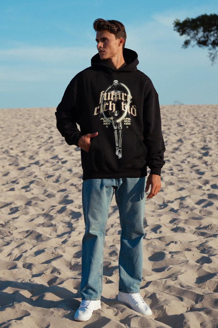 Hoodie 'Future Rich Kid' Black & Yellow