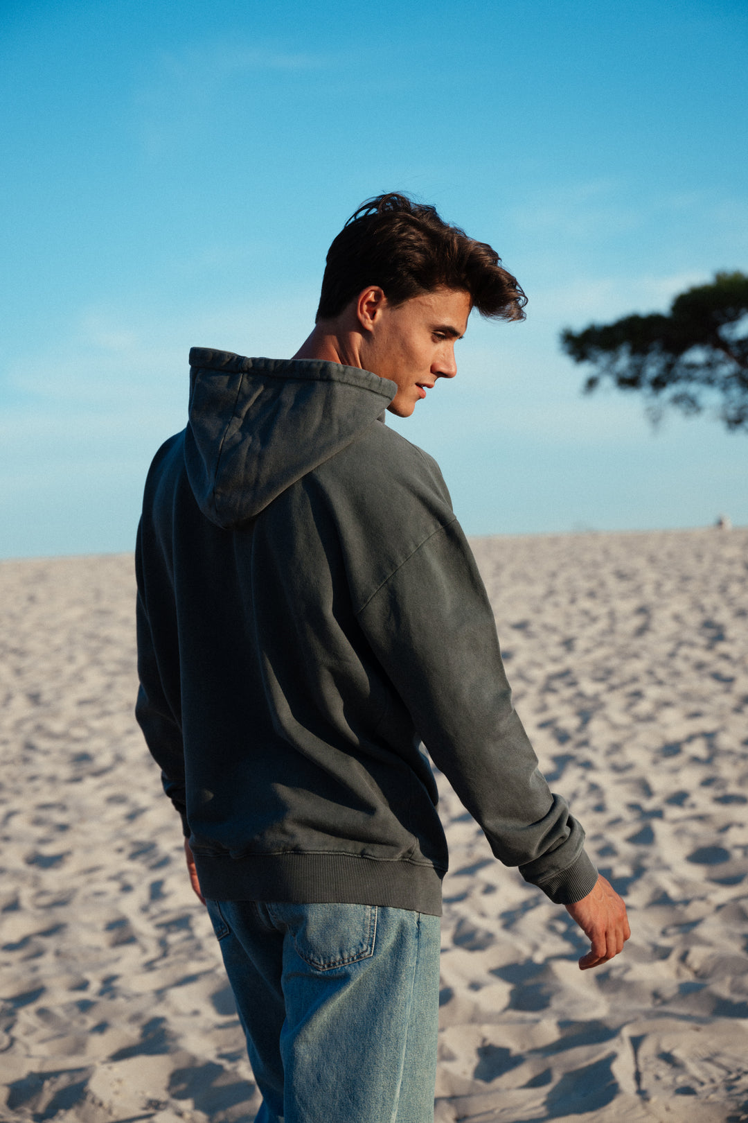 Hoodie 'Future Rich Kid' Acid Wash Grey & Purple