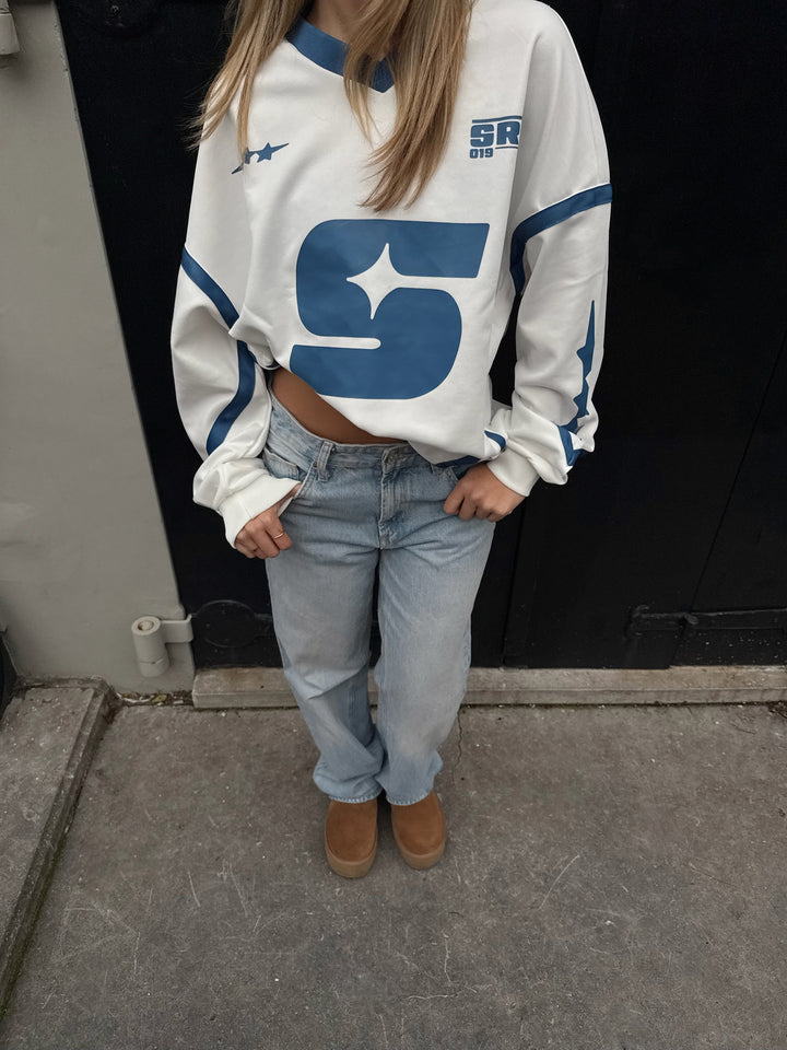 SRK Oversized Jersey 'Off White & Bright Blue'