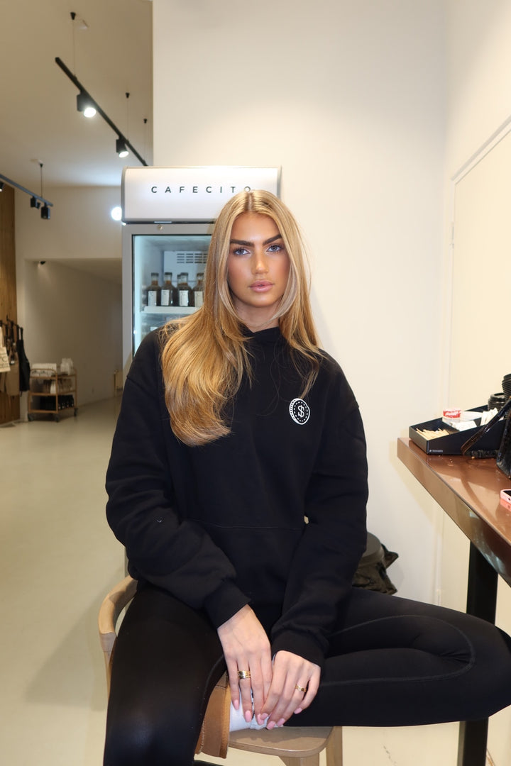 'Super Rich Kids' Hoodie Black & White