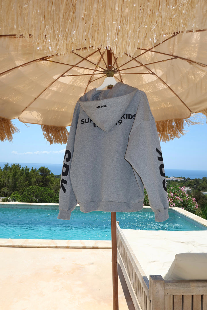 SRK Logo Zip Up Hoodie ‘Grey Melange’