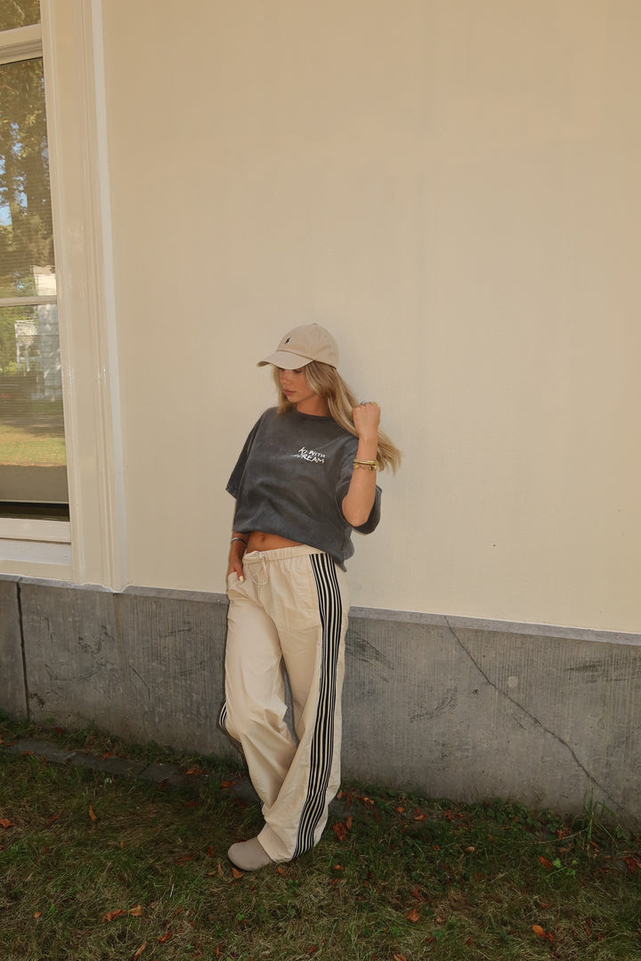 'Kid With a Dream' T-Shirt Acid Wash Grey