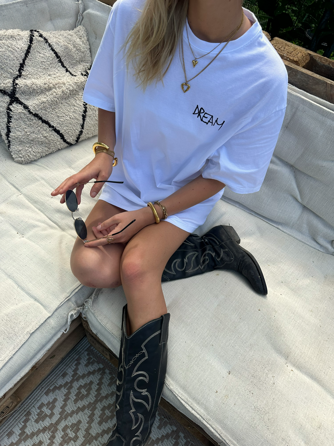 T-Shirt 'Dream' White & Black