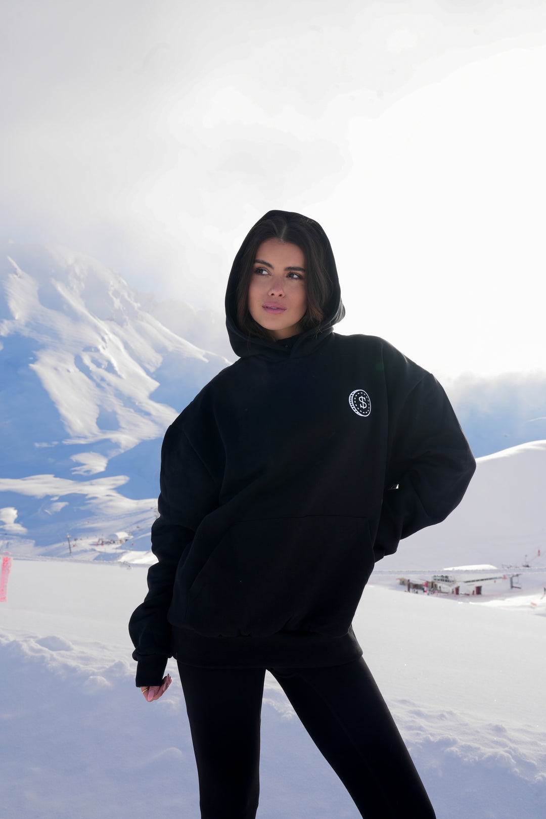 'Super Rich Kids' Hoodie Black & White