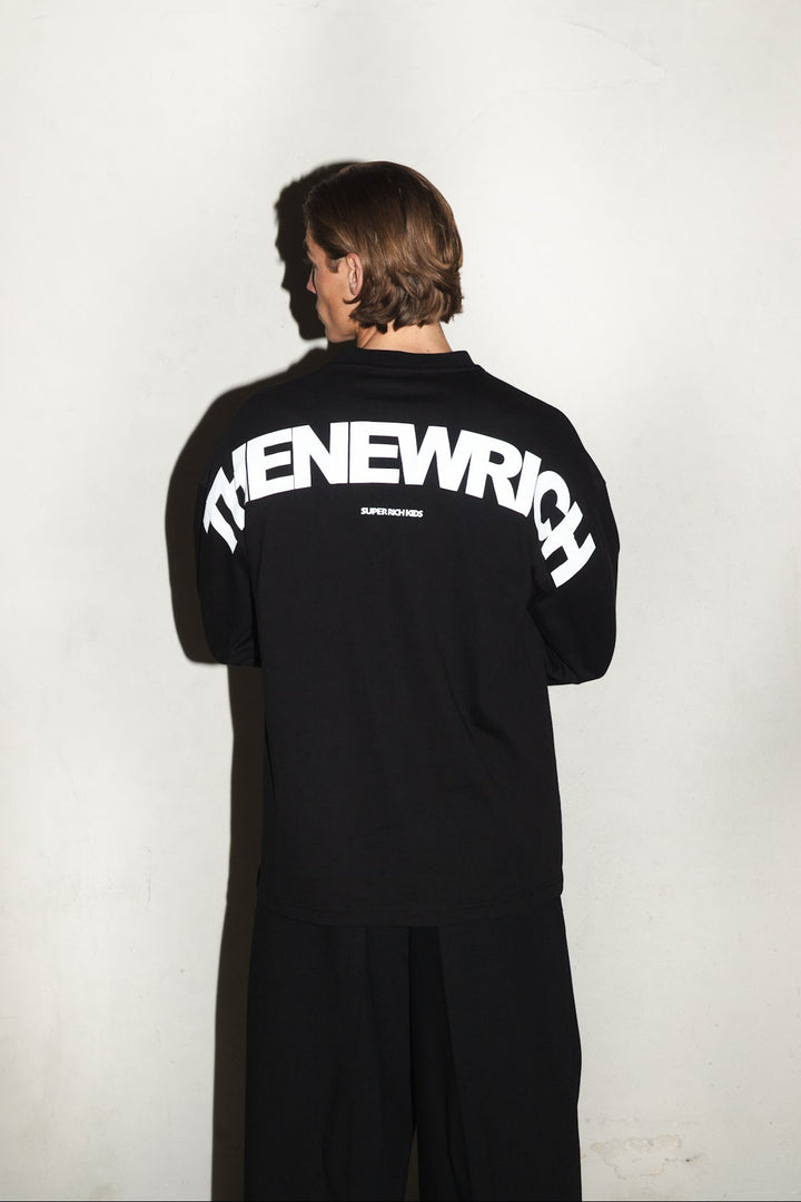 'THE NEW RICH' Longsleeve tee ‘Black & White’