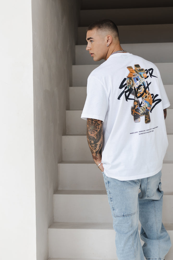 T-Shirt 'Stay Positive' White