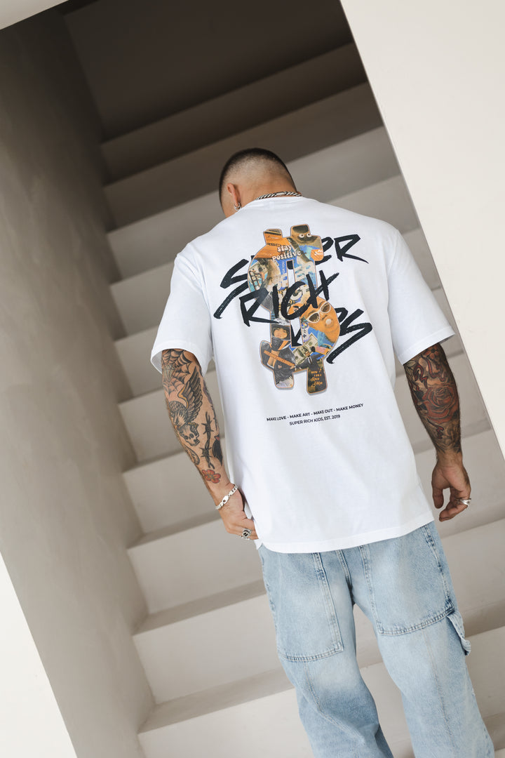 T-Shirt 'Stay Positive' White