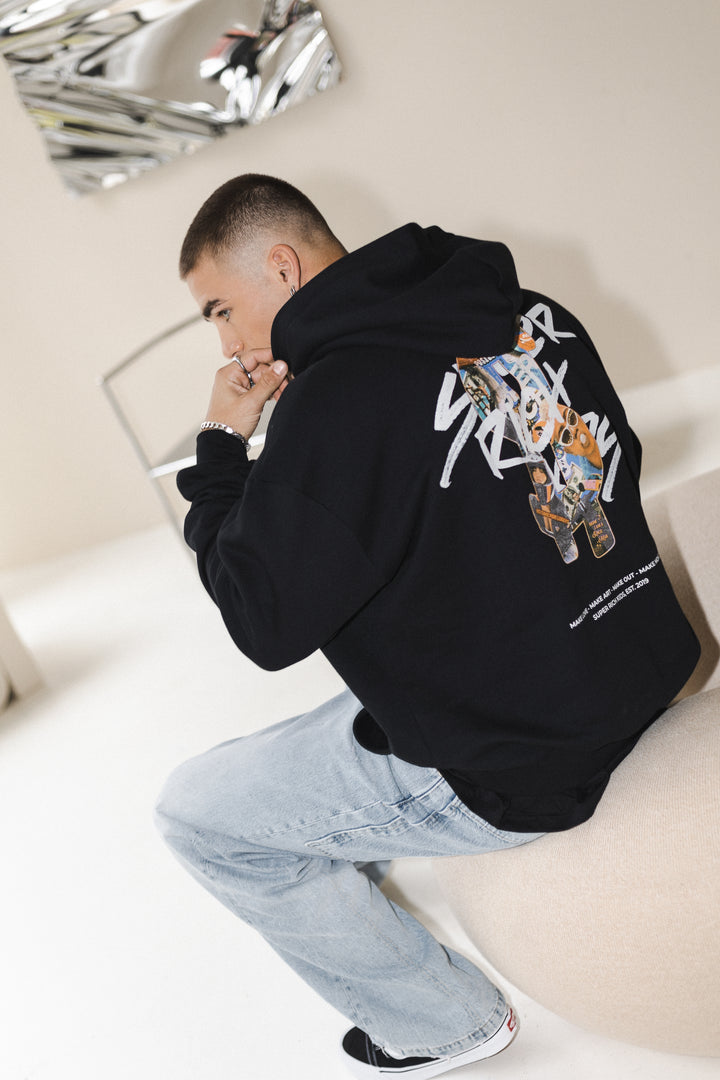 'Stay Positive' Hoodie Black