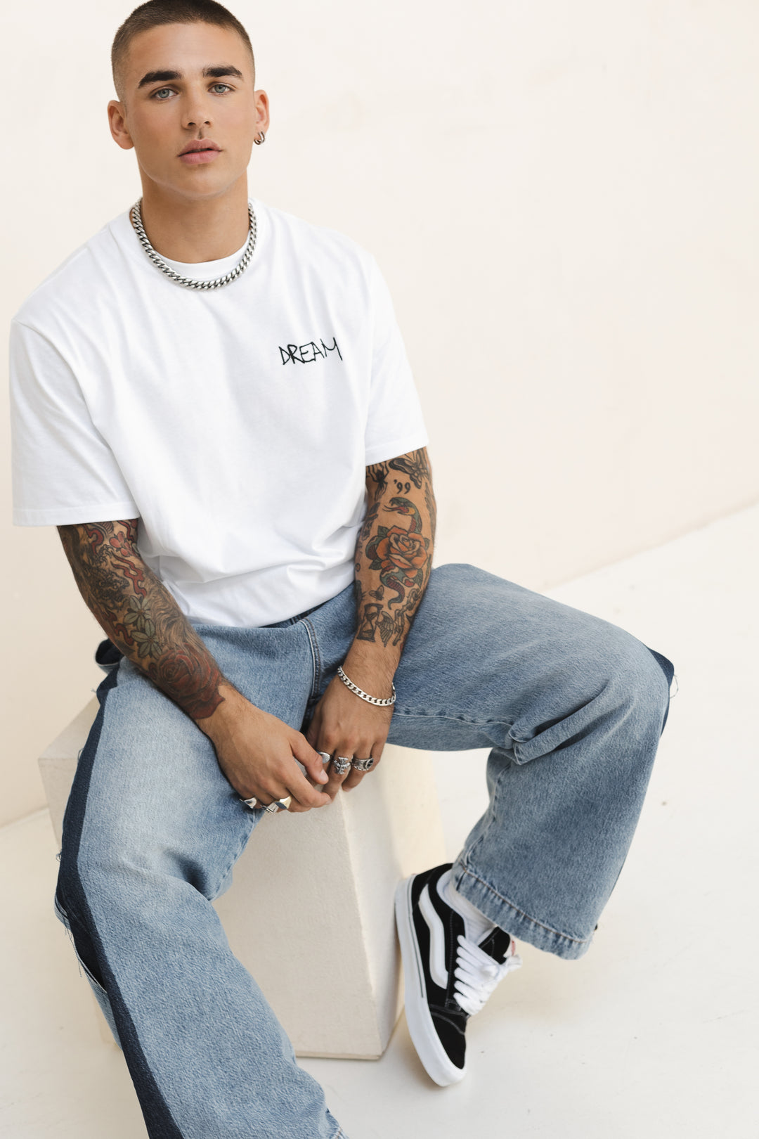 T-Shirt 'Dream' White & Black