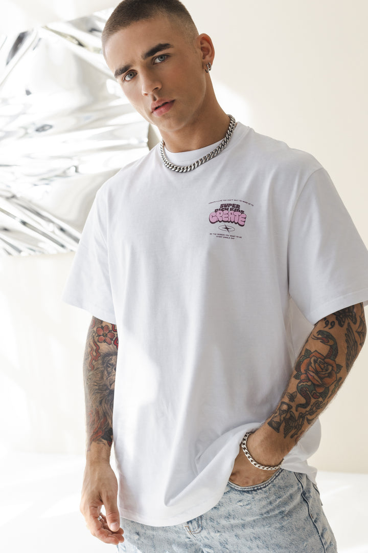 T-Shirt 'Create' White & Pink
