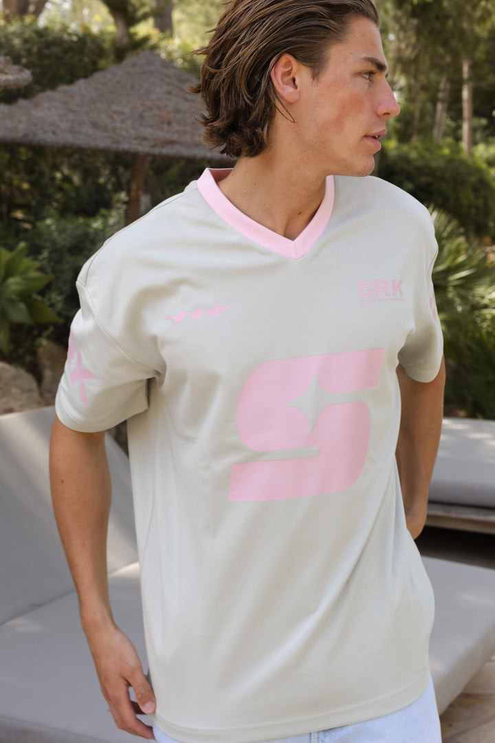 SRK Jersey T-Shirt  'Stone & Pink'