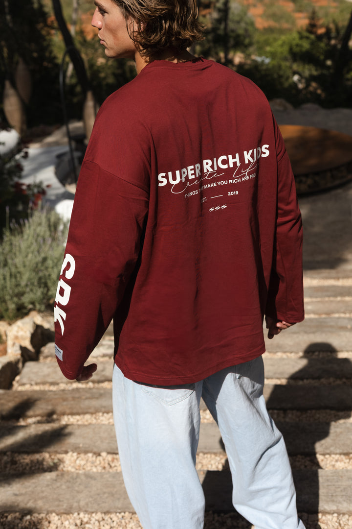 SRK Longsleeve tee 'Burgundy'