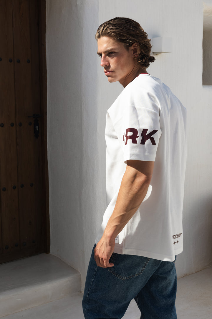 SRK Jersey T-Shirt 'Off White & Burgundy'