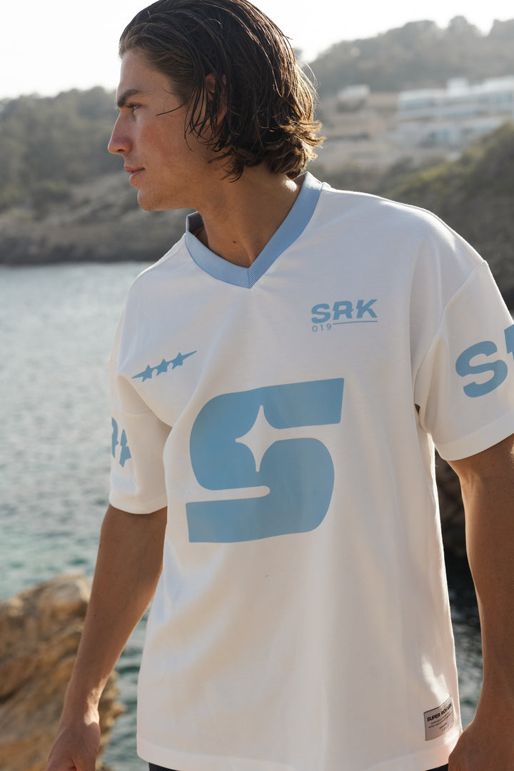 SRK Jersey T-Shirt 'Off White & Blue Ice'