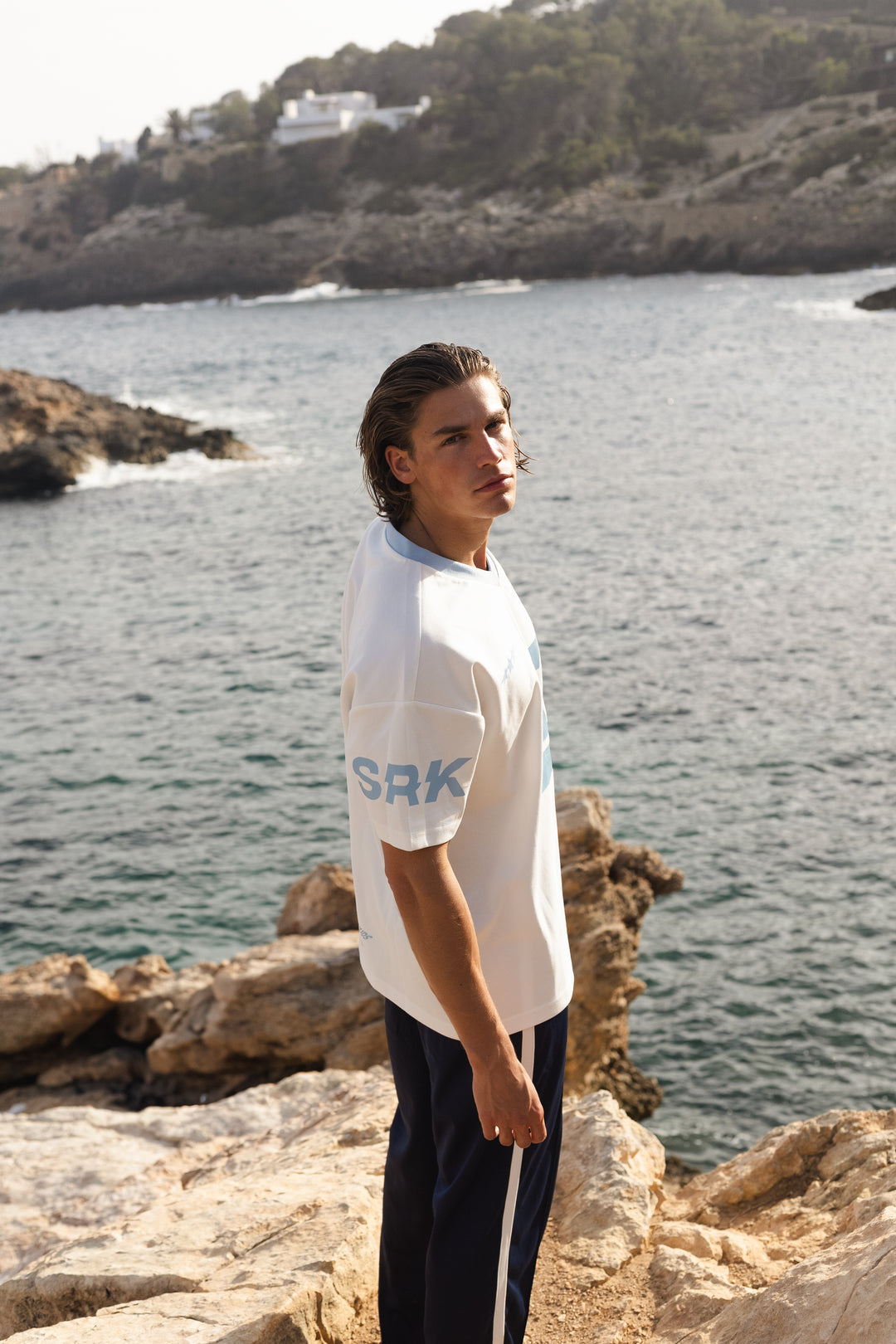 SRK Jersey T-Shirt 'Off White & Blue Ice'